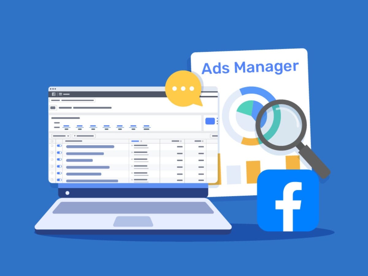 facebook ads manager vector design