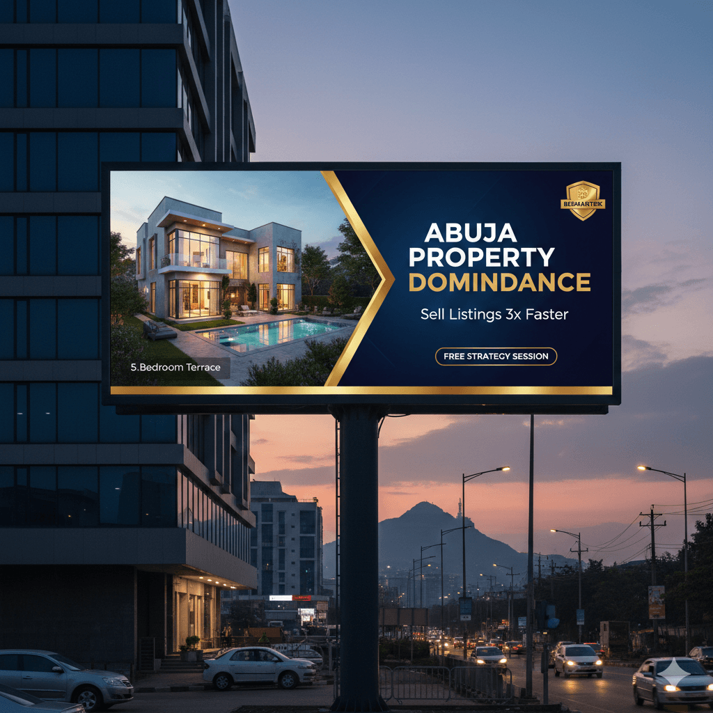 Gemini Generated Image 9v3phy9v3phy9v3p Dominate the Abuja property market with Bizmartek’s high-converting social media strategies. We leverage data-driven Facebook/Instagram ads, cinematic property tours, and lead-gen funnels tailored for Nigerian buyers, ensuring your listings reach serious investors and high-net-worth individuals across the FCT.